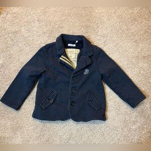 Boys Toddler IKKS Navy Blue Kids Button front Peacoat Size 2A (2T)